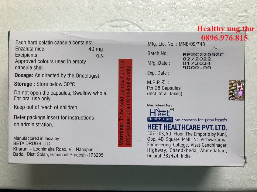 Lưu ý khi sử dụng Hetenza 40mg Capsules Heet Health Care Lưu ý khi sử dụng Hetenza 40mg Capsules Heet Health Care